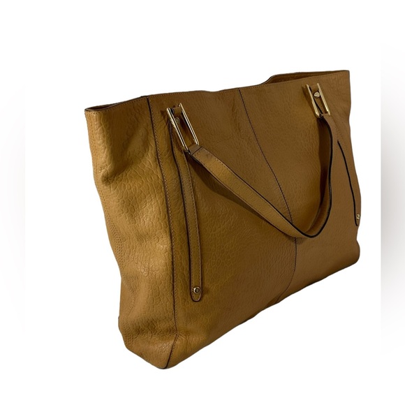 Genuine DAKS London tan leather studded  tote bag - Picture 2 of 13